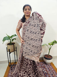 Cotton Kalamkari Saree - Maroon