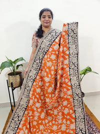Cotton Kalamkari Saree - Orange
