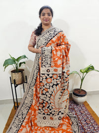 Cotton Kalamkari Saree - Orange