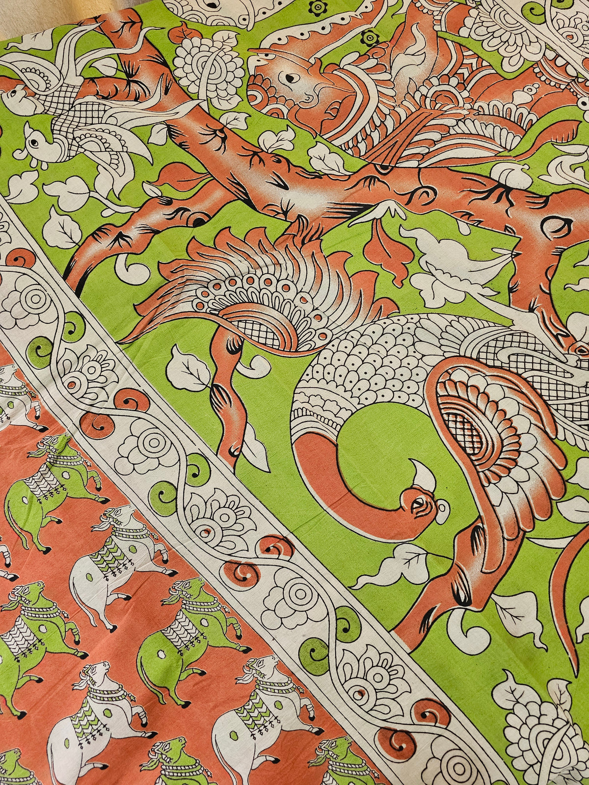 Cotton Kalamkari Printed Saree -