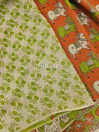 Cotton Kalamkari Printed Saree -