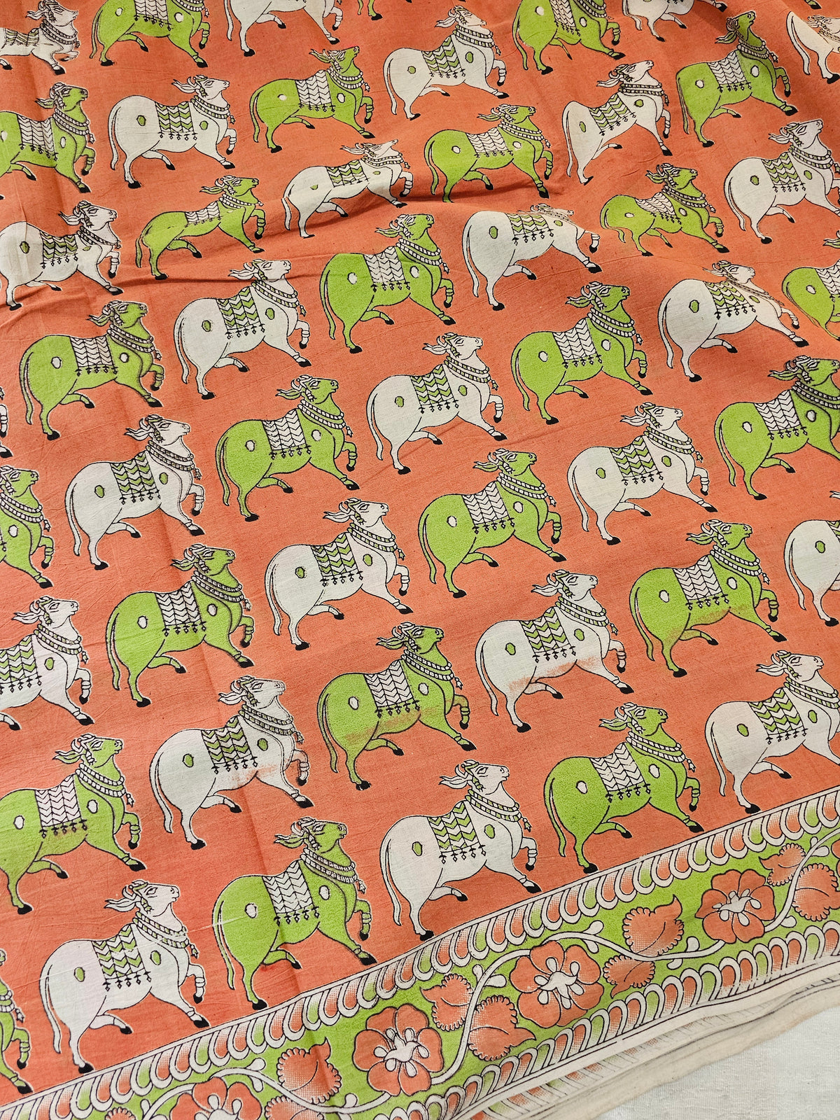 Cotton Kalamkari Printed Saree -