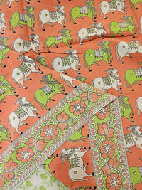 Cotton Kalamkari Printed Saree -