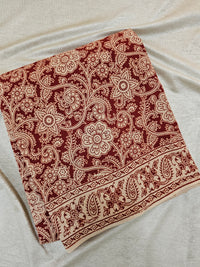 Cotton Kalamkari Printed Saree - Red