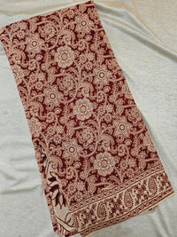 Cotton Kalamkari Printed Saree - Red