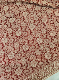 Cotton Kalamkari Printed Saree - Red