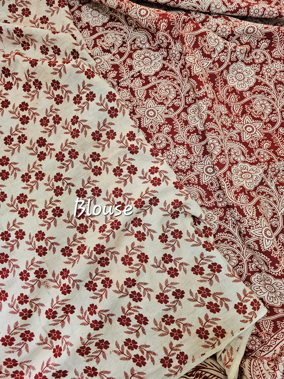 Cotton Kalamkari Printed Saree - Red