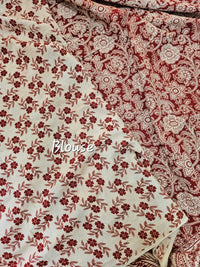 Cotton Kalamkari Printed Saree - Red