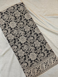 Cotton Kalamkari Printed Saree - Black