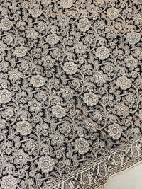 Cotton Kalamkari Printed Saree - Black