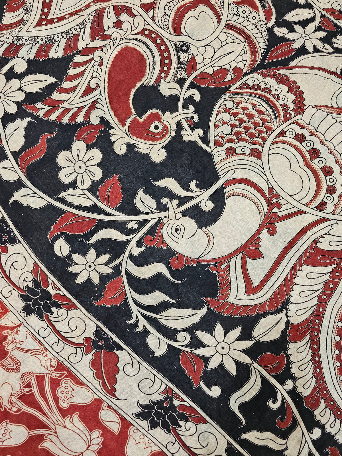 Cotton Kalamkari Saree - Maroon