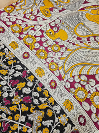 Cotton Kalamkari Saree - Black