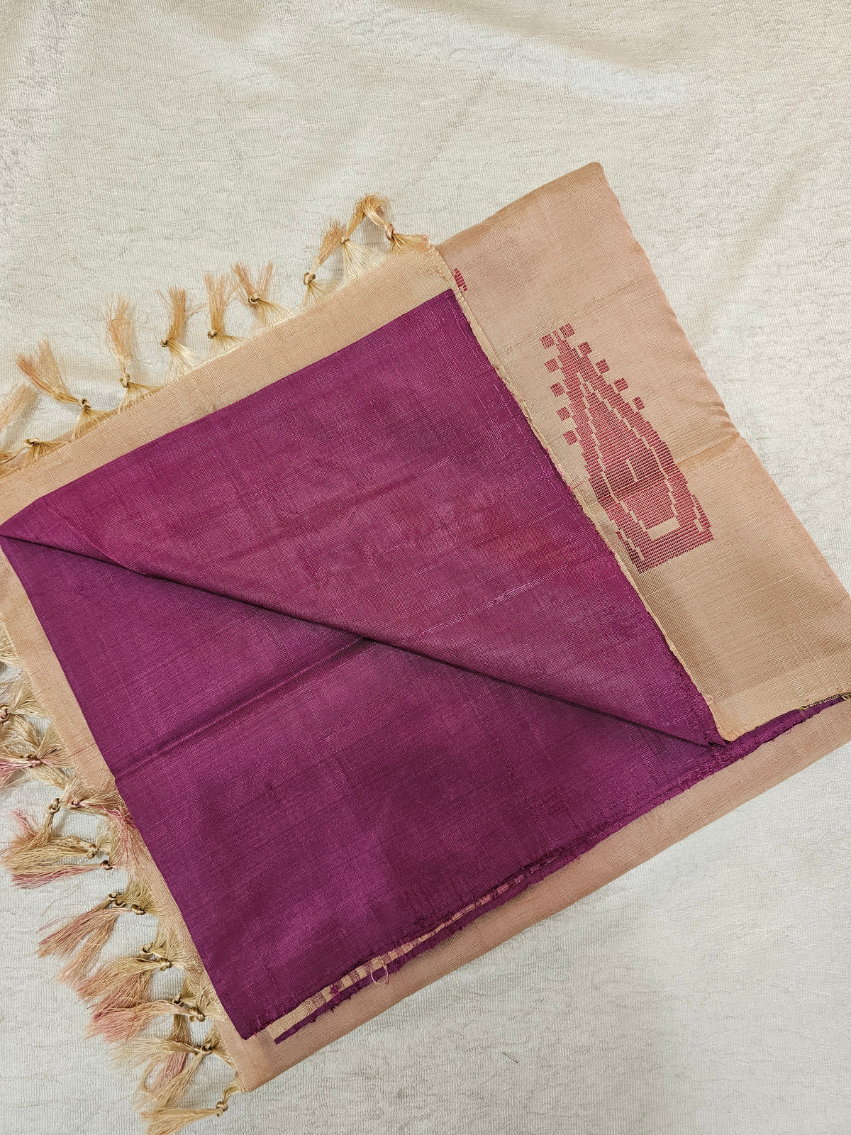 Chinnalampattu Saree - Magenta Pink with Cream