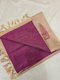 Chinnalampattu Saree - Magenta Pink with Cream