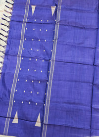 Chinnalampattu Saree - Cream with Blue