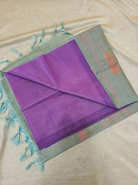 Chinnalampattu Saree- Lavender with Sea Green