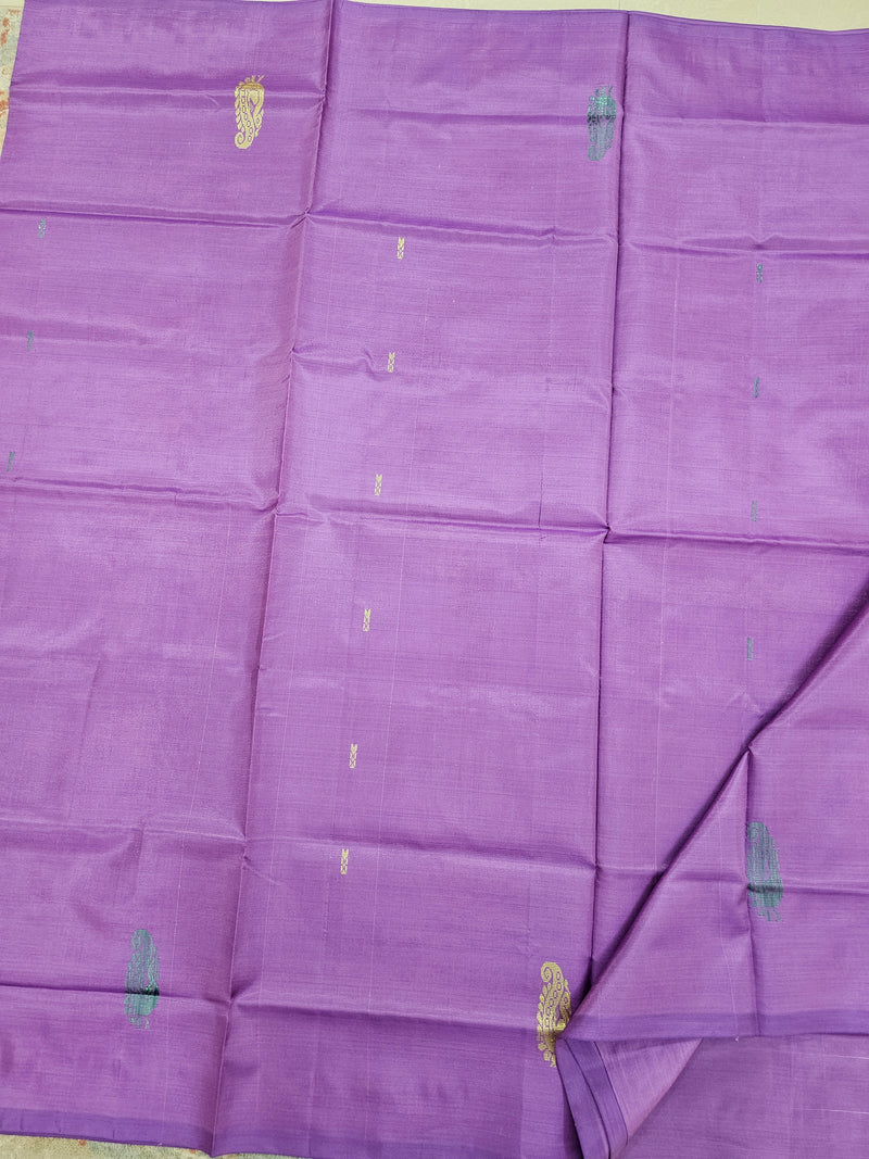 Chinnalampattu Saree- Lavender with Sea Green