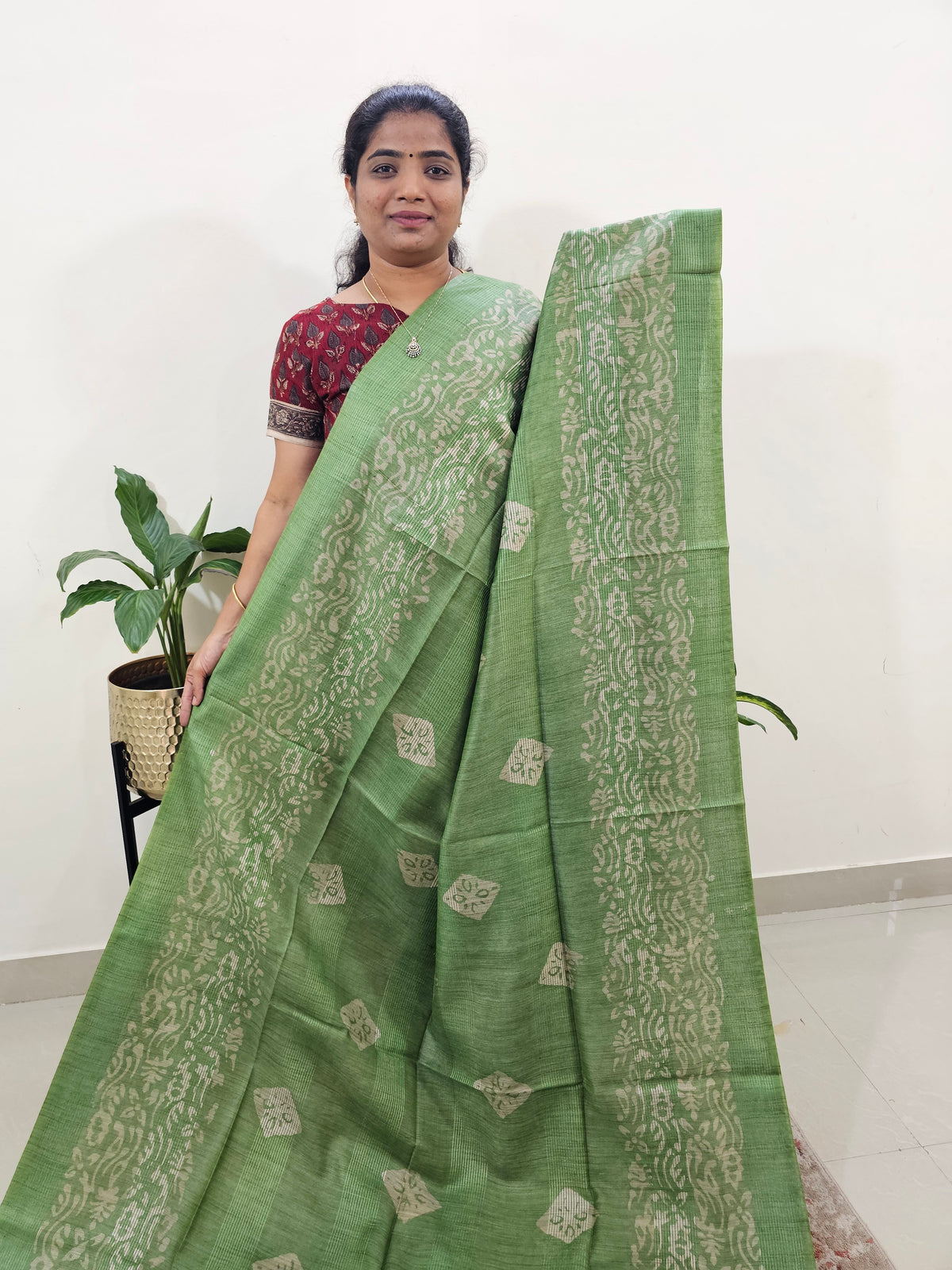Bhagalpuri Batik Print - Greennwith Grey