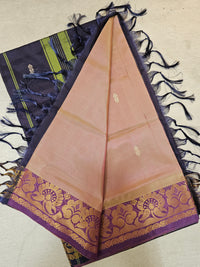 Chinnalampattu Border - Onion Pink with Dark Purple