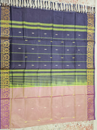 Chinnalampattu Border - Onion Pink with Dark Purple