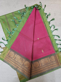 Chinnalampattu Border -Dark Pink with Green