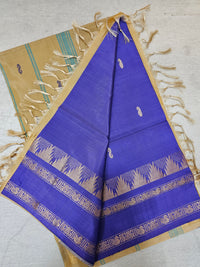 Chinnalampattu Border - Blue with Beige