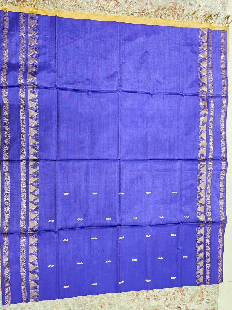 Chinnalampattu Border - Blue with Beige