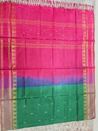 Chinnalampattu Border - Green with Pink