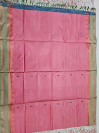 Chinnalampattu Border - Peach with Blue