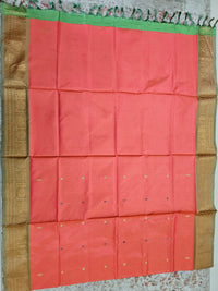 Chinnalampattu Border - Orange with Green