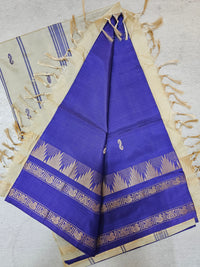 Chinnalampattu Border - Violet with Cream