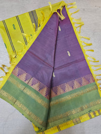 Chinnalampattu Border - Purple with Yellow