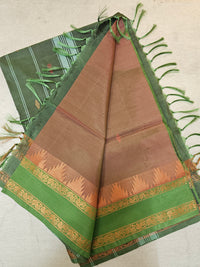 Chinnalampattu Border - Brown with Green