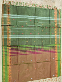 Chinnalampattu Border - Brown with Green