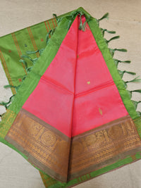 Chinnalampattu Border - Pink with Green