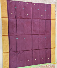Chinnalampattu Border - Dark Maroon with Green