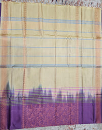Dark Purple with Sandal Vanasingram Pattern Chinnalampattu Saree