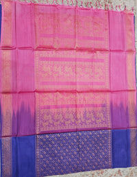 Blue with Pink Vanasingram Pattern Chinnalampattu Saree