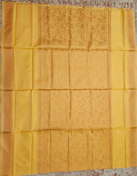 Sandal Yellow Vanasingram Pattern Chinnalampattu Saree