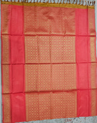 Reddish Pink Vanasingram Pattern Chinnalampattu Saree