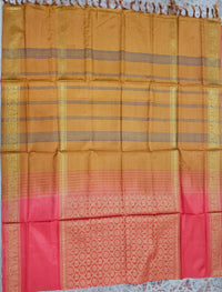Reddish Pink Vanasingram Pattern Chinnalampattu Saree