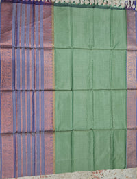 Green with Blue Chinnalampattu Velthari Design Border Saree