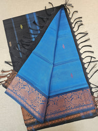 Chinnalampattu Border - Blue with Black