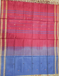 Chinnalampattu Border - Blue with Dark Pink