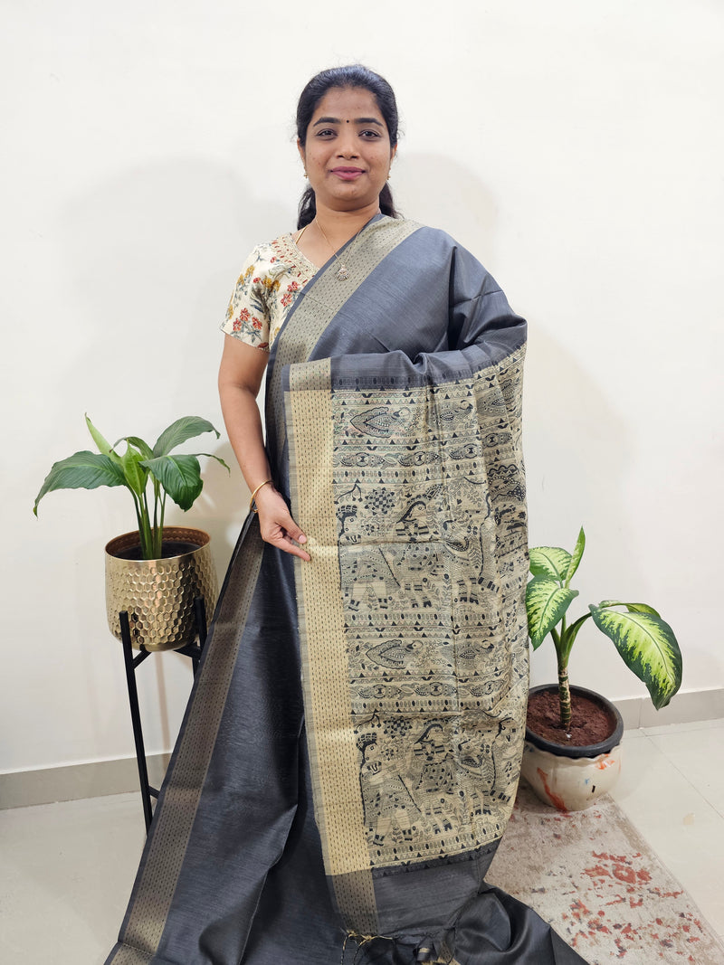 Soft Semi Raw Silk - Grey