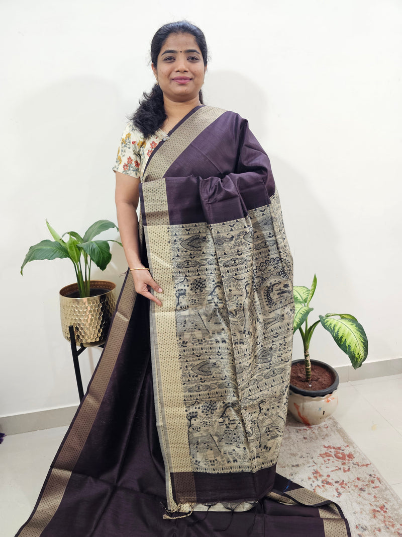 Soft Semi Raw Silk - Dark Purple