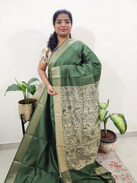 Soft Semi Raw Silk - Green