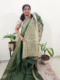 Soft Semi Raw Silk - Green