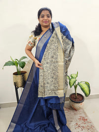 Soft Semi Raw Silk - Blue