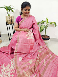 Pure Tussar Silk  - Pink